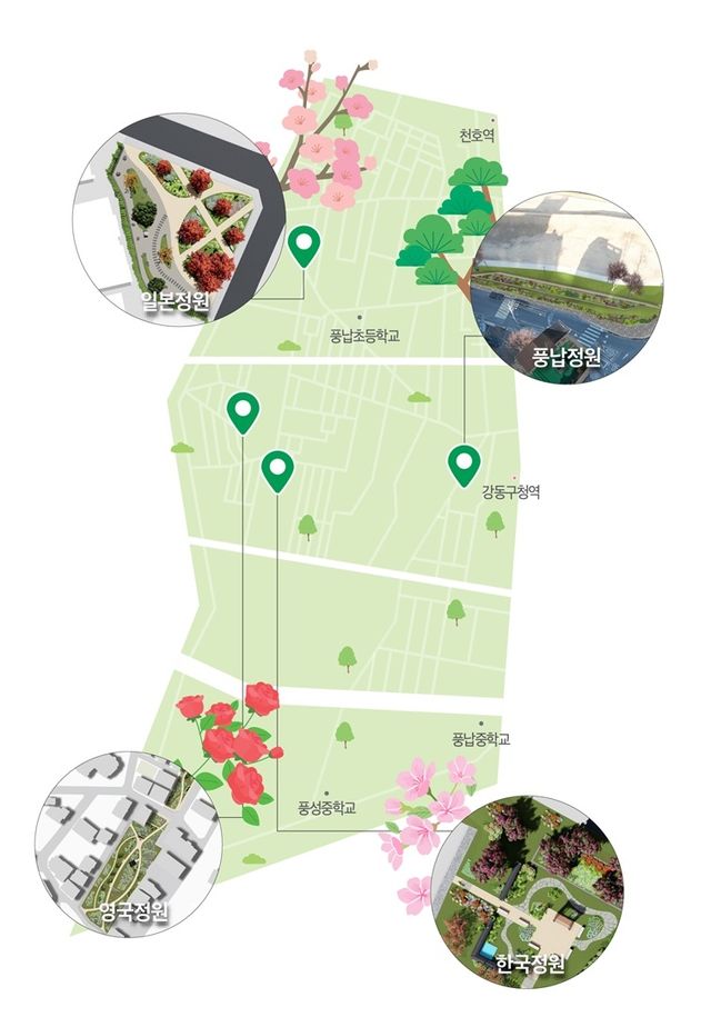 풍납동 세계정원 위치도