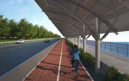 영종도 자전거도로 태양광 사업 조감도