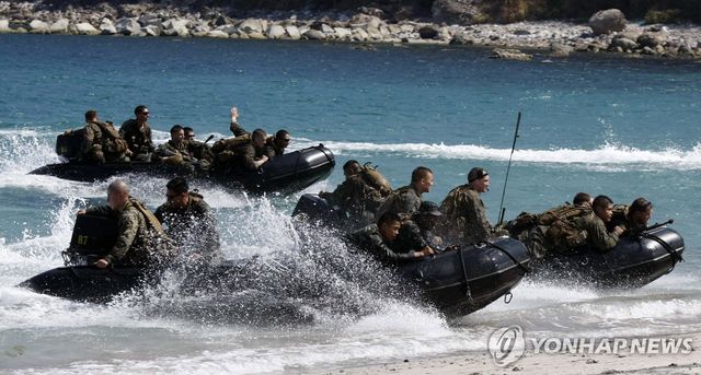 미 31해병원정대 훈련