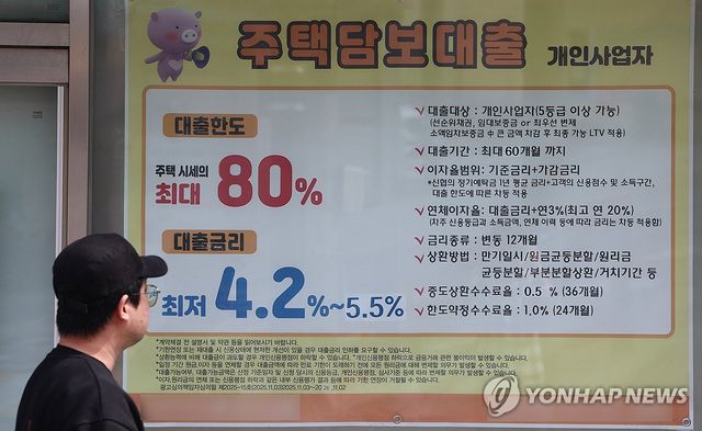 주택담보대출 고정금리 7% 넘어