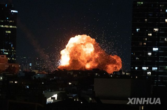 이란 전쟁의 공습 현장 