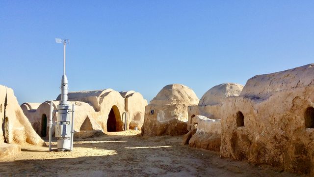 튀니지 토주르 인근 옹 주멜에 위치한 스타워즈 '모스 에스파'세트장(2015년 1월 필자 촬영)[이은별 제공. 재판매 및 DB 금지]