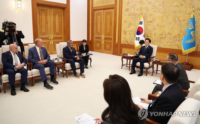 이재명 대통령, 미국 하원의원단 접견