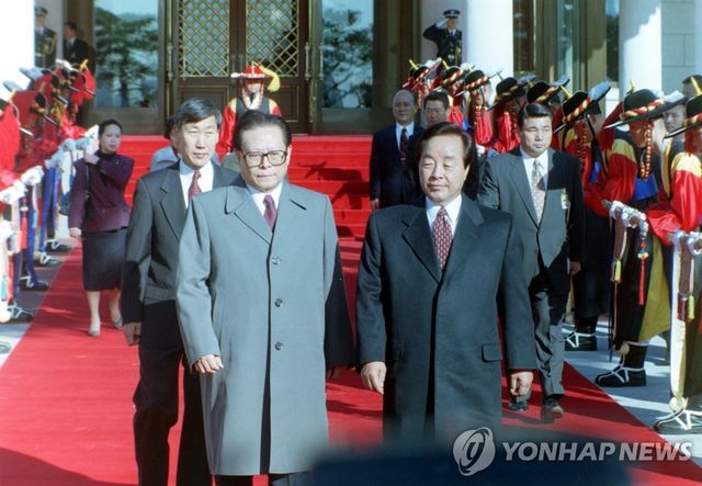 대 중국 외교-강택민 중국주석 방한