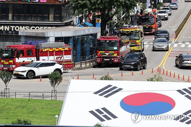 소방차 길 터주기 훈련