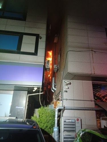 원룸 화재 현장