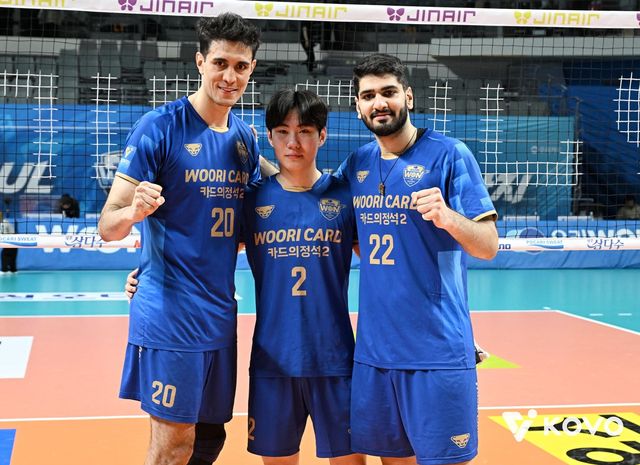 우리카드의 아라우조(왼쪽)와 알리(오른쪽) 