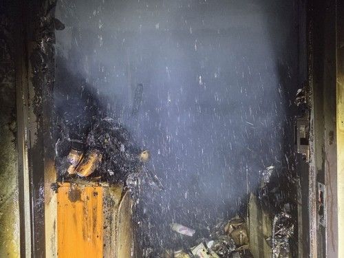 원룸 화재 현장