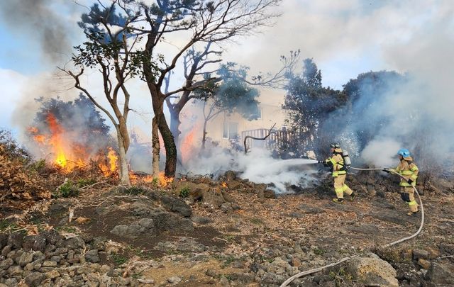 제주 평대리에서 발생했던 화재