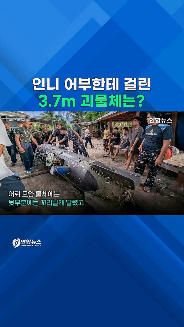 [쇼츠] 인도네시아 어부가 낚아올린 3.7m 괴물체는? - 2