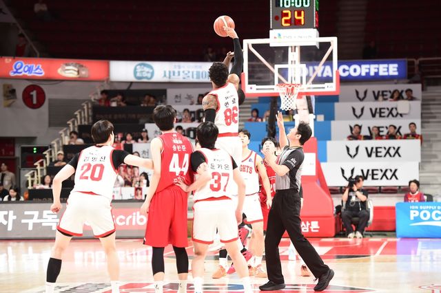 8일 정관장과 SK의 경기 모습