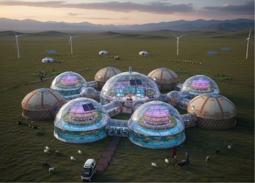  '태양광 게르형 스마트팜' 조감도