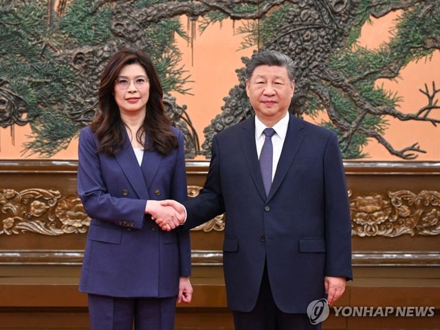 정리원 대만 국민당 주석과 시진핑 중국 국가주석