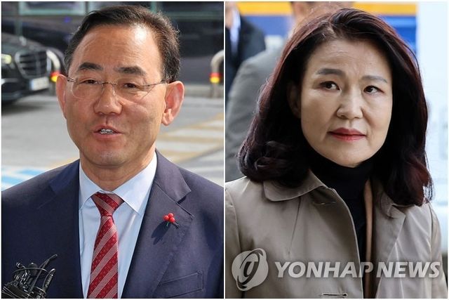 주호영 의원(왼쪽)과 이진숙 전 방송통신위원장