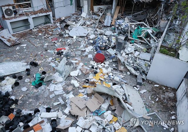 LP 가스 폭발 추정 사고 지점