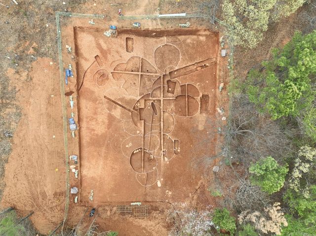 경남도 기념물 '고성 만림산 토성' 발굴지역 전경