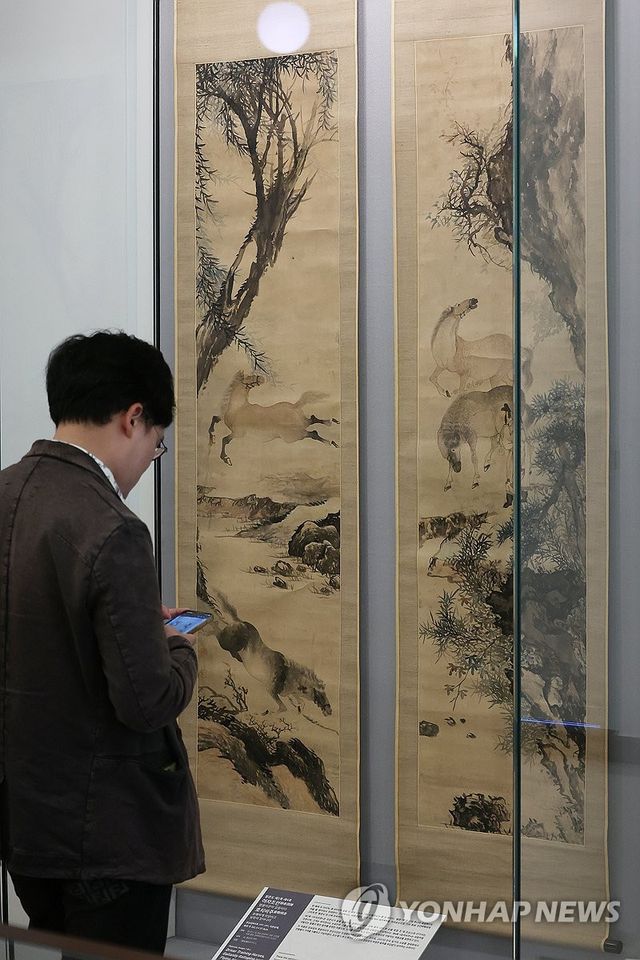 장승업 '팔준도'