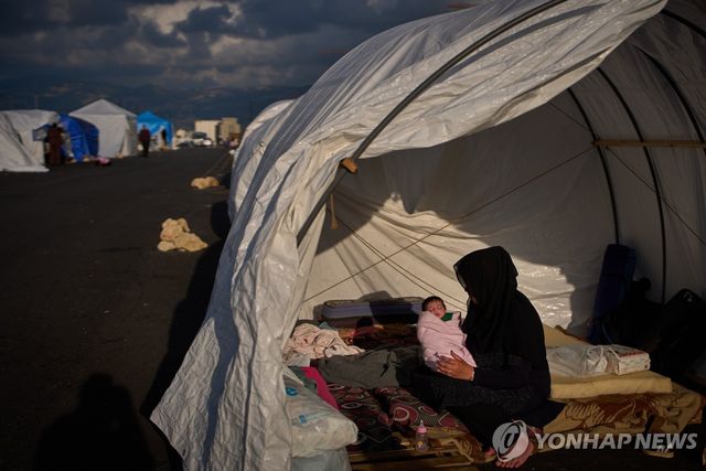 레바논 피란민의 모습 