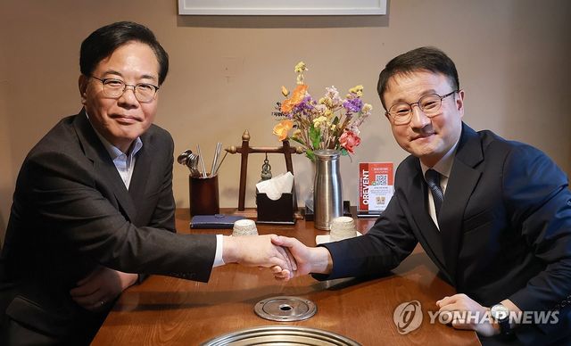 악수하는 여야 원내대표