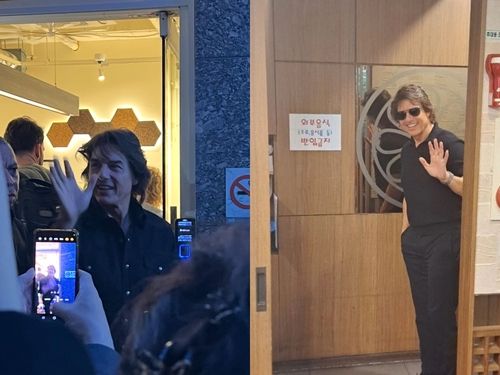 지난해 5월 마포구 한 치킨집을 찾은 할리우드 배우 톰 크루즈