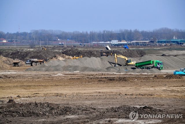 중국 배터리 업체 CATL의 헝가리 공장 건설 현장