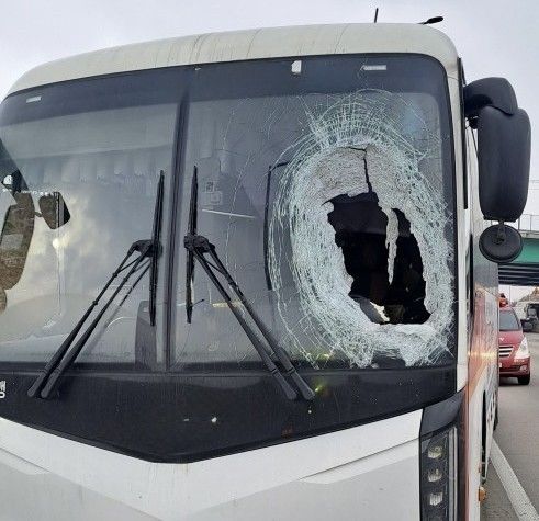 사고가 난 버스