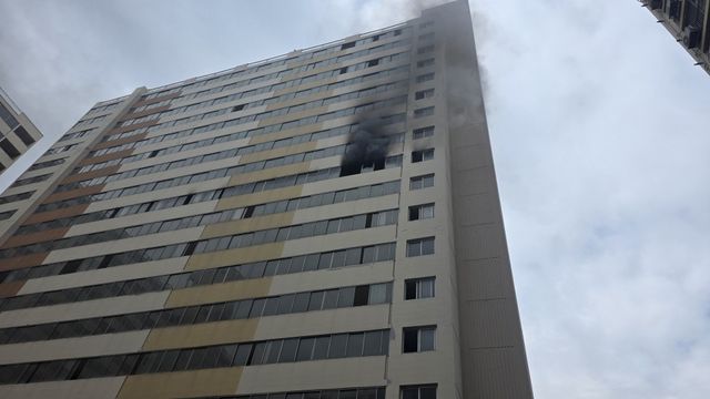 화재가 난 아파트