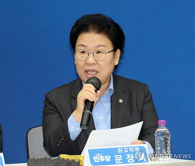 발언하는 문정복 최고위원