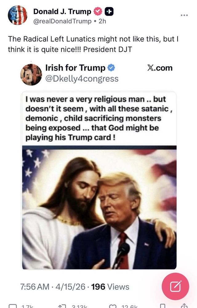 트럼프 대통령 트루스소셜에 올라온 이미지