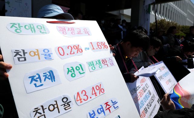 경남 장애인단체, 기본권 보장 촉구 기자회견 