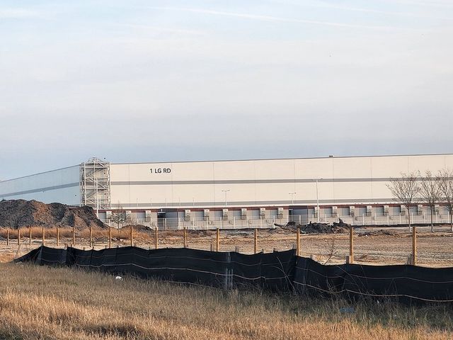 미국 조지아주 브라이언 카운티 엘라벨의 현대차그룹-LG엔솔 배터리 합작공장 건설 현장