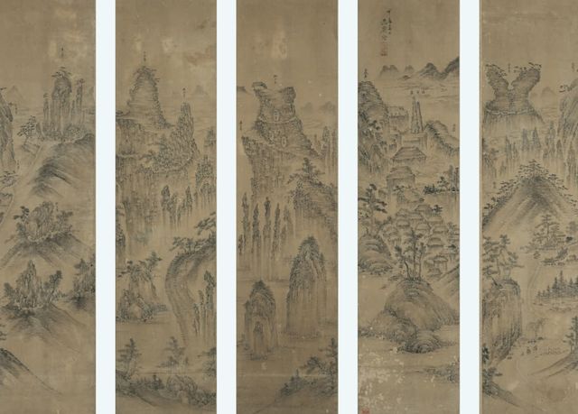 미국 메트로폴리탄미술관 소장 '칠보산도' 부분 