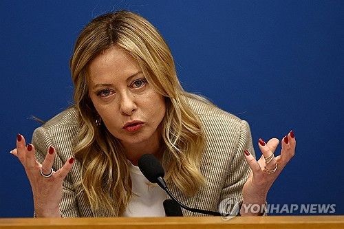 조르자 멜로니 이탈리아 총리 [로이터 연합뉴스 자료사진. 재판매 및 DB 금지] 