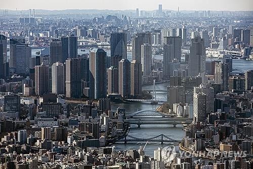 도쿄 마천루 모습 