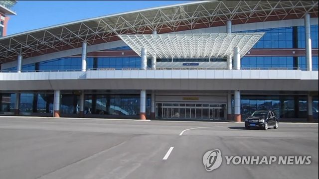 갈마비행장 공항청사 외부 전경