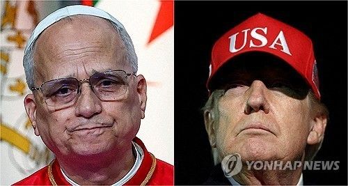 도널드 트럼프(오른쪽) 미국 대통령과 교황 레오 14세