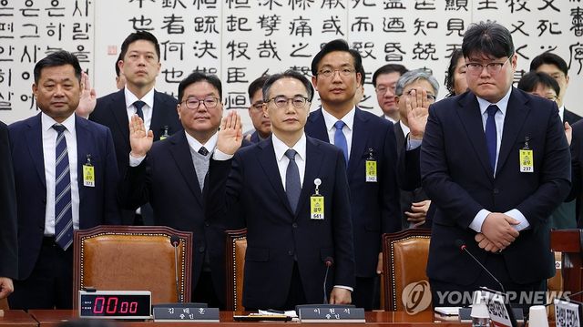 청문회 증인 선서하는 이원석 전 검찰총장