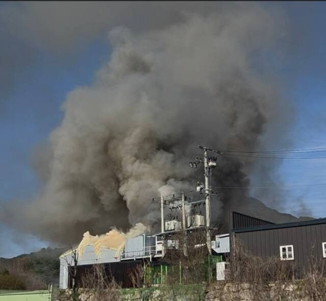 포천 이동면 장암리 식품공장 화재 현장