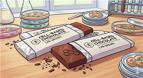 실험실 배양 초콜릿바 [일러스트]