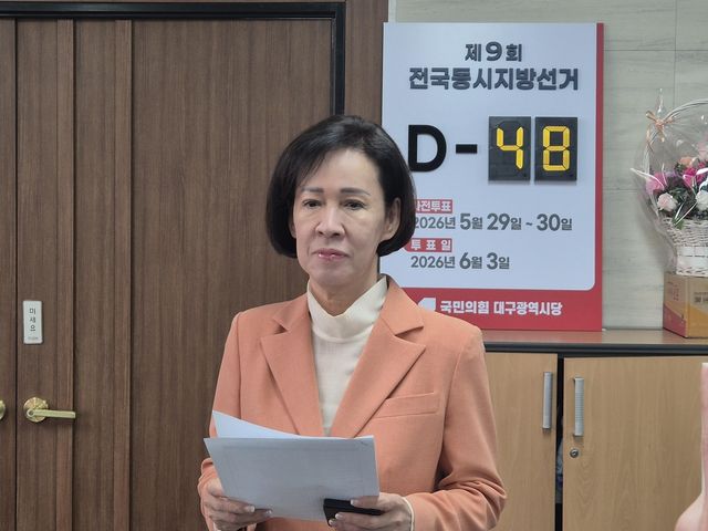 이인선 국민의힘 대구시당 공천관리위원장