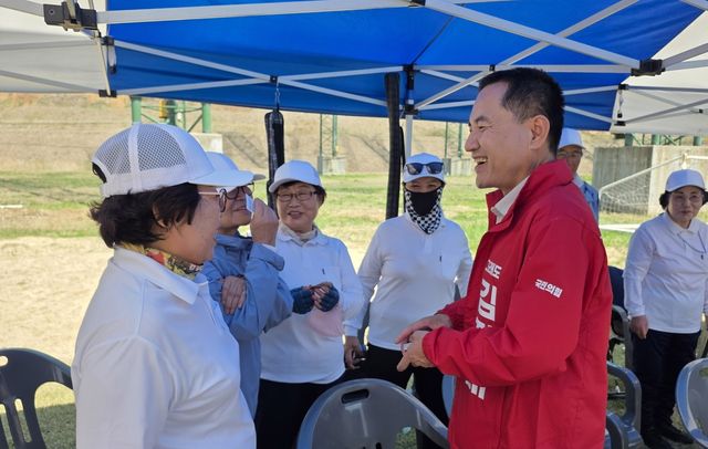 영월 방문한 김진태 도지사 예비 후보