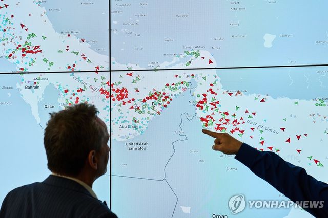 호르무즈 해협 지도