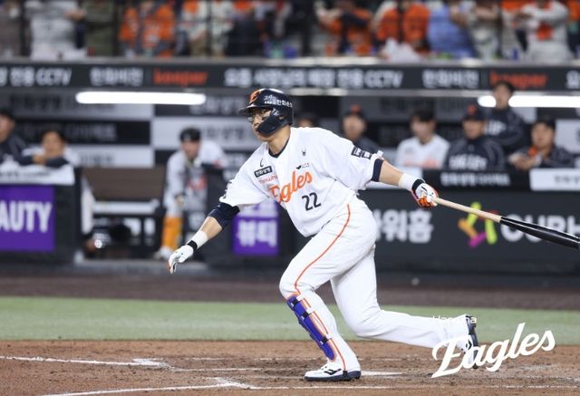 한화 채은성의 타격 모습. 