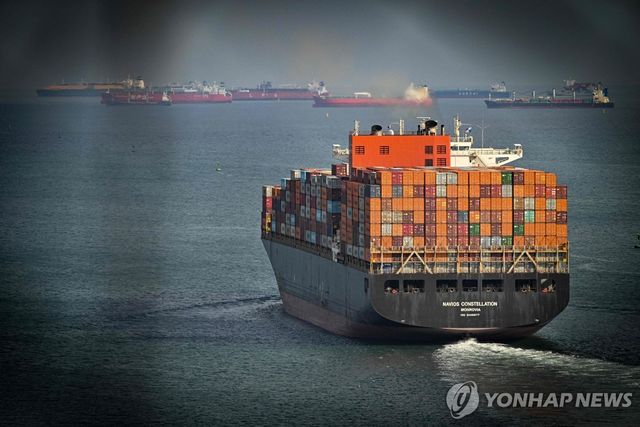 파나마 항만을 지나는 선박 [자료 사진]