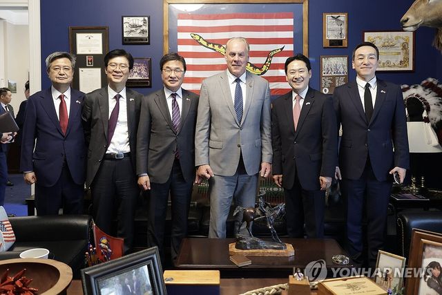 라이언 징크 미 하원의원 만난 국민의힘 장동혁 대표