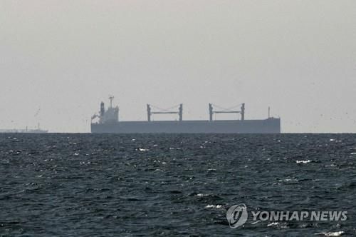 호르무즈 해협 인근의 화물선