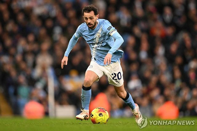 맨시티의 베르나르두 실바.