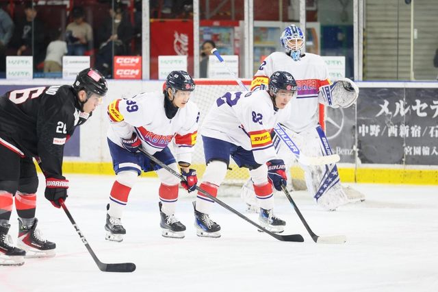 일본전에서 승부치기 끝에 1-2로 패한 한국 남자 아이스하키