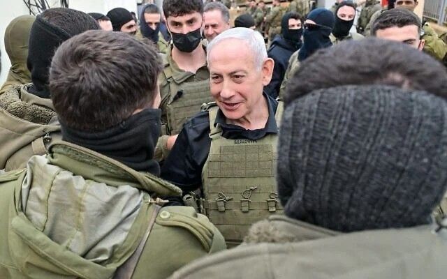 레바논 남부 지상전 현장을 방문한 베냐민 네타냐후 총리