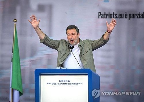 마테오 살비니 이탈리아 부총리 [EPA 연합뉴스 자료사진 재판매 및 DB 금지]